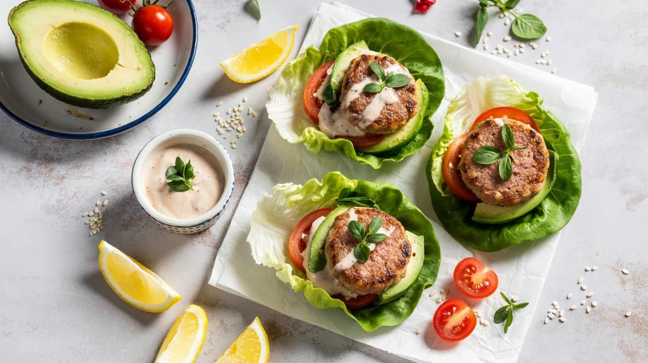 8 turkey burger lettuce wraps a bright t Sf TuDw QhyIscOqn08blQ FVnr5VQUQHCg 4I8nGZQJg