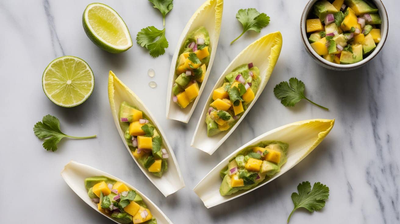 9 avocado and mango salsa on endive leaf uoQgddgNSkC5RFKtGtrtrA DcFrJGMVR8GUruph65dgHA