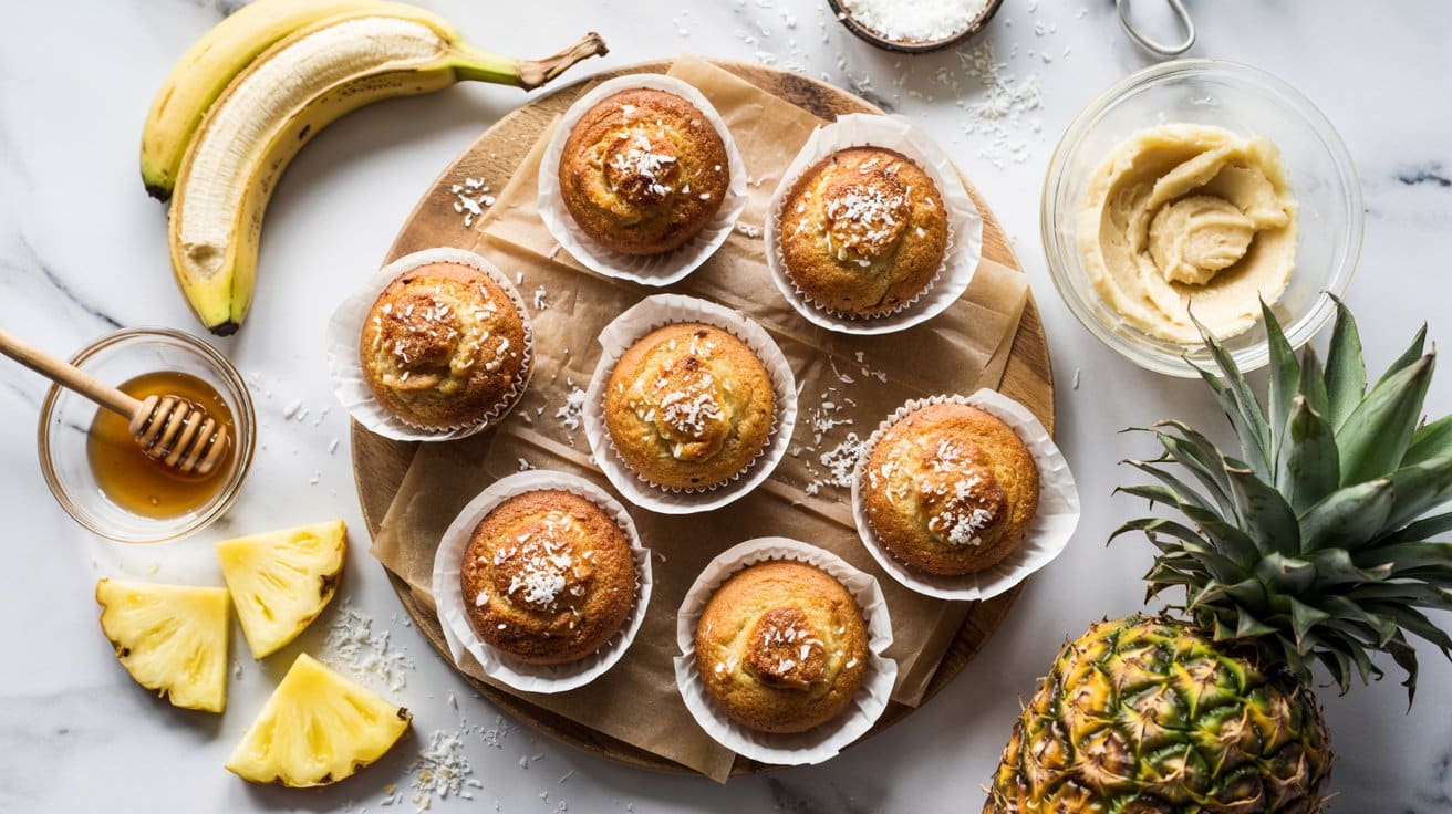 9 banana pineapple muffins a bright top aprmKmwuQGudn UJiY3i9A nqKknaEWRTi8jaOL7HV6bg