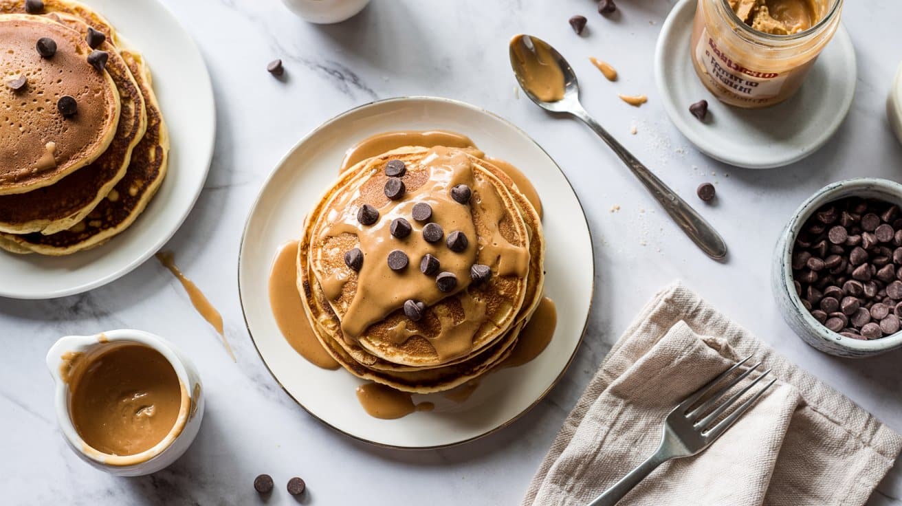 9 chocolate chip pancakes with peanut bu tPAcd7ooQoOv e9FwrkX9w xK6Pr96bTC INjkebD20g