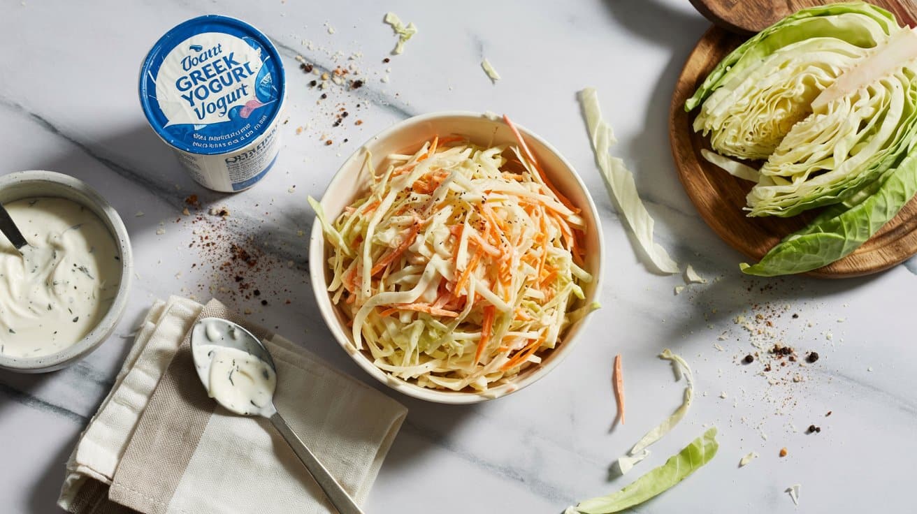 9 creamy coleslaw with greek yogurt a br ffH4YO5mRwip vlREZuXQQ J7SLhZBTSGiraQTS0HZHWQ