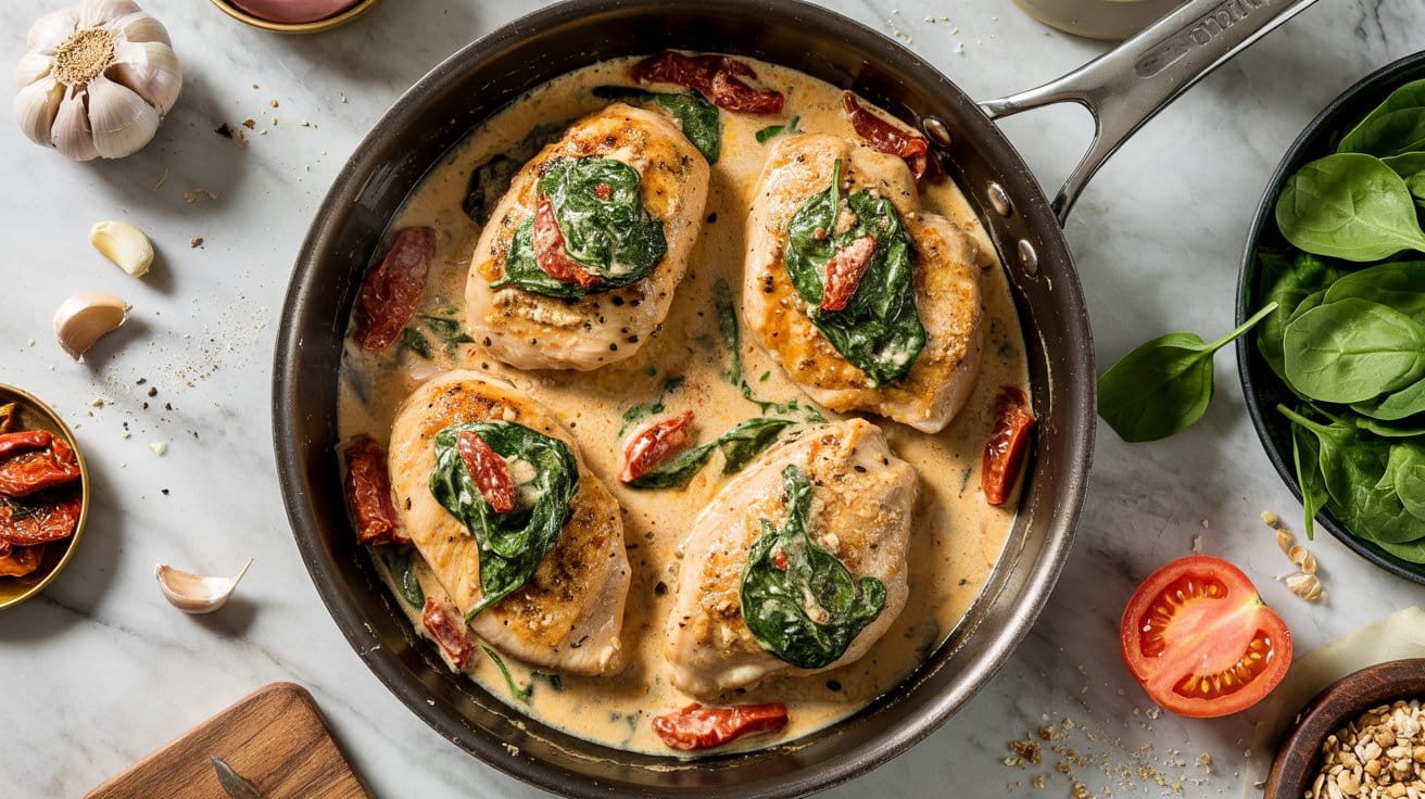 9 creamy tuscan garlic chicken a bright Q4sxlN0zQoye43ZDD8VCjQ jqp9RNR6QziPkMThxYSY8g