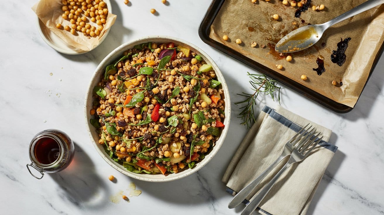 9 farro salad with roasted vegetables an 5poM1a0DSeKo0Zlzdzo9ig JmTxnWYAR m3 oKusFlzUA