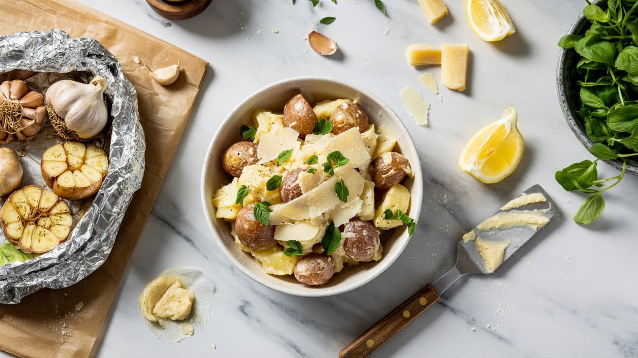 9 loaded potato salad with roasted garli DIb2ERF1TX2nyNZ4fOXMCQ SXd luOwT6SjmyJafL9Z0Q