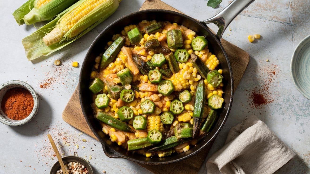 9 spicy cajun corn and okra saute a brig G1kHOcQtSVShFv0KsAtJQA q2MH gc TpOxGTu5vm8hRA