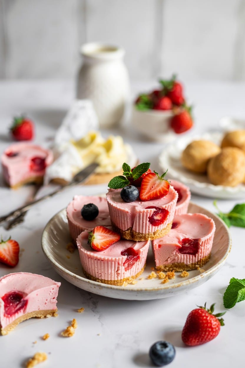 No-Bake Strawberry Cheesecake Cups