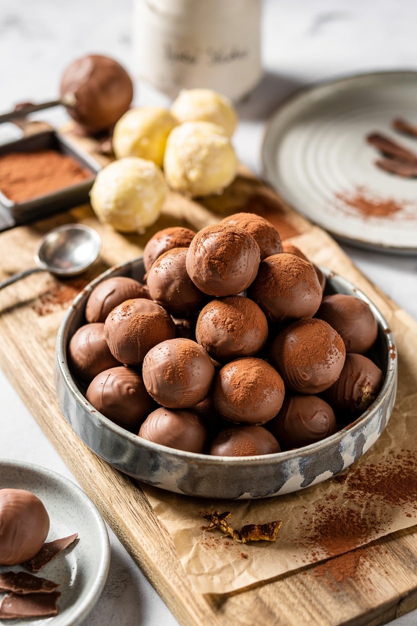 No-Bake Chocolate Cream Cheese Truffles