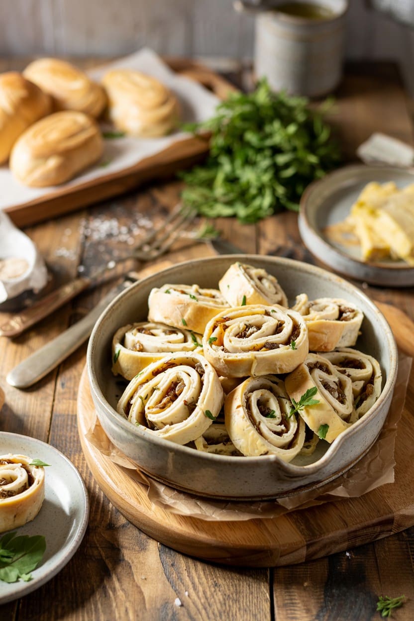 Savory Cream Cheese and Herb Pinwheels
