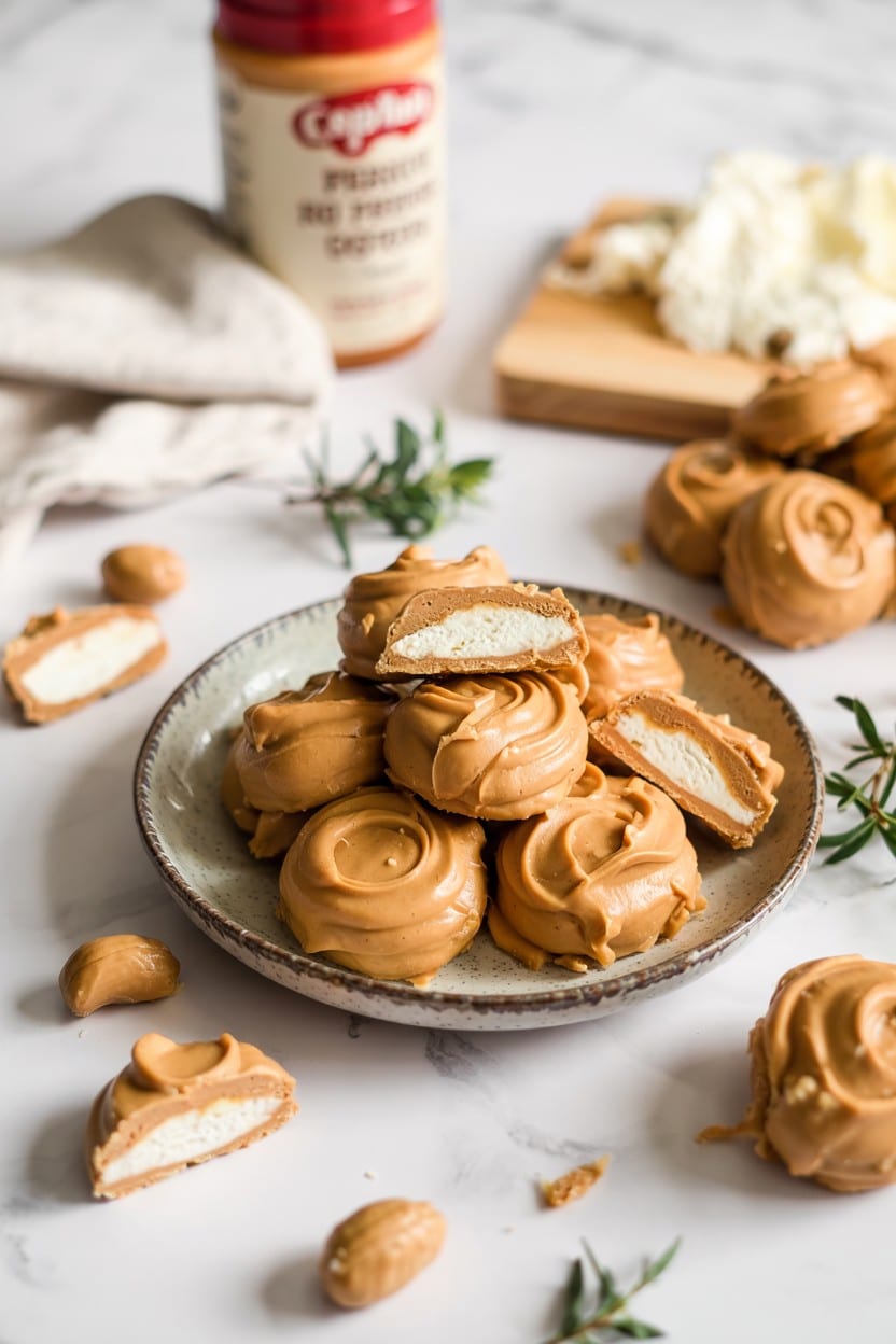 Peanut Butter and Cream Cheese No-Bake Cookies