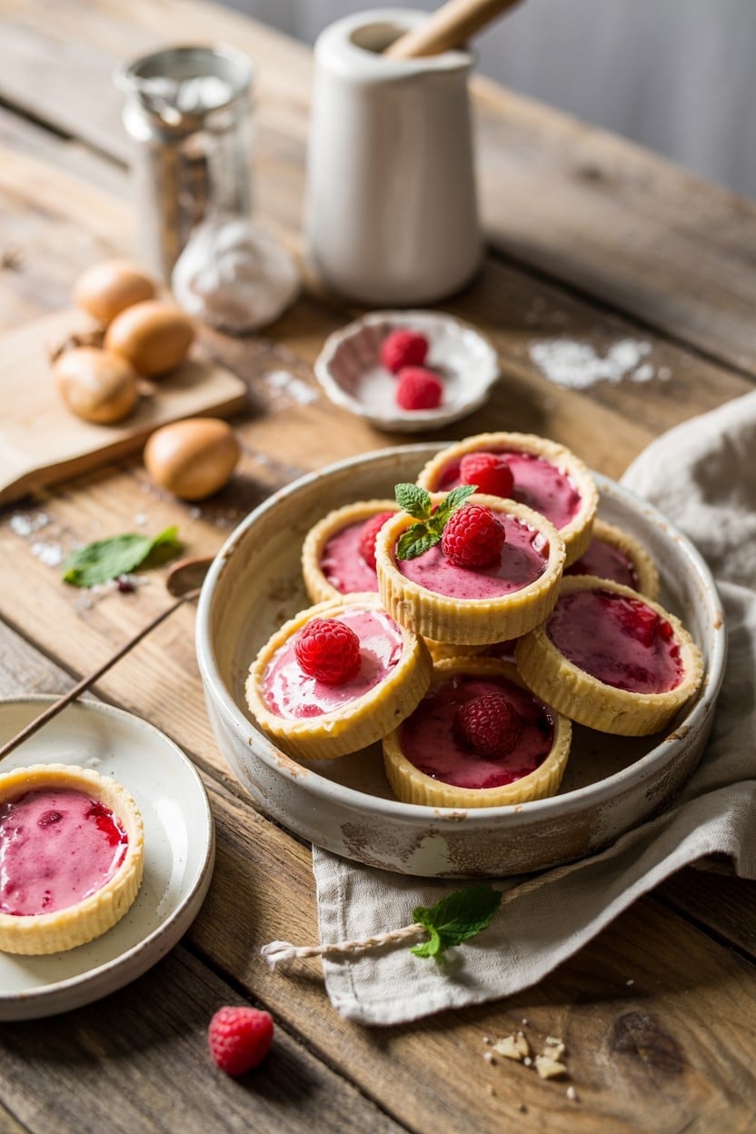 No-Bake Raspberry Cream Cheese Tartlets