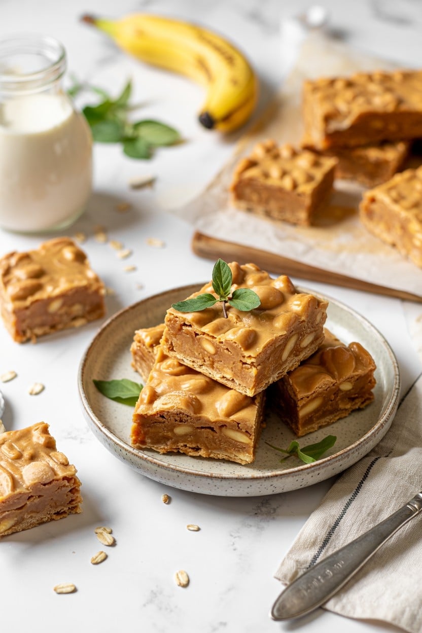 Peanut Butter Banana Oat Bars