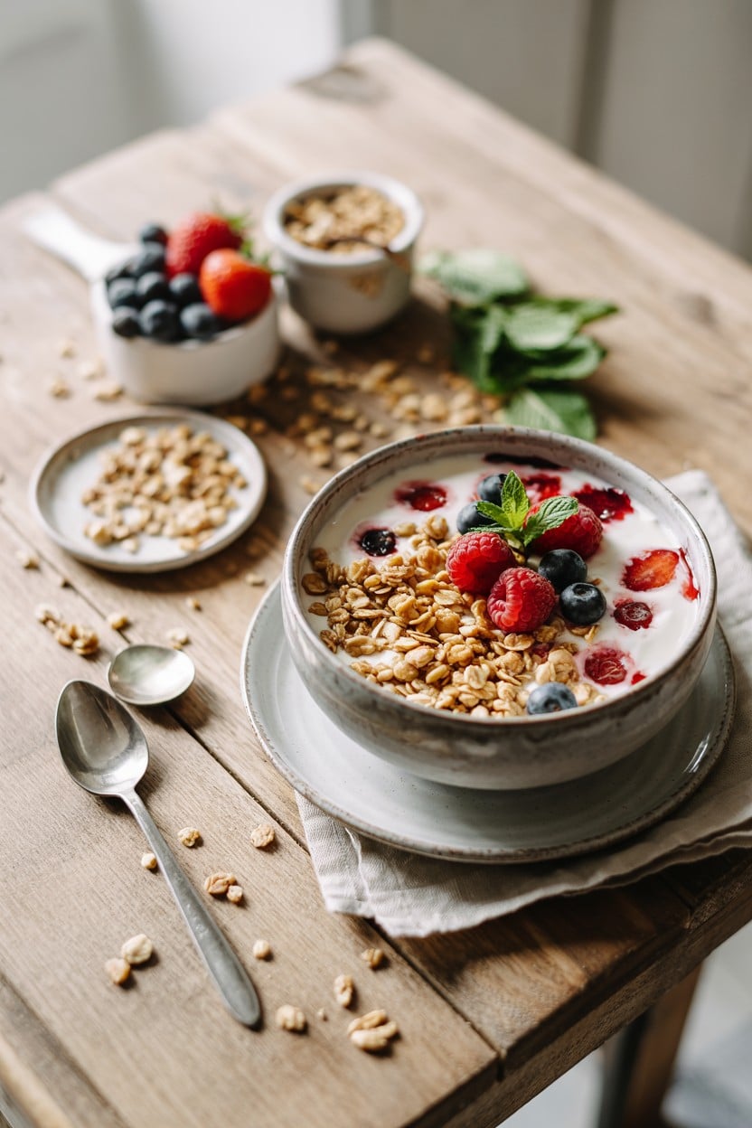 Yogurt and Berry Parfaits with Granola