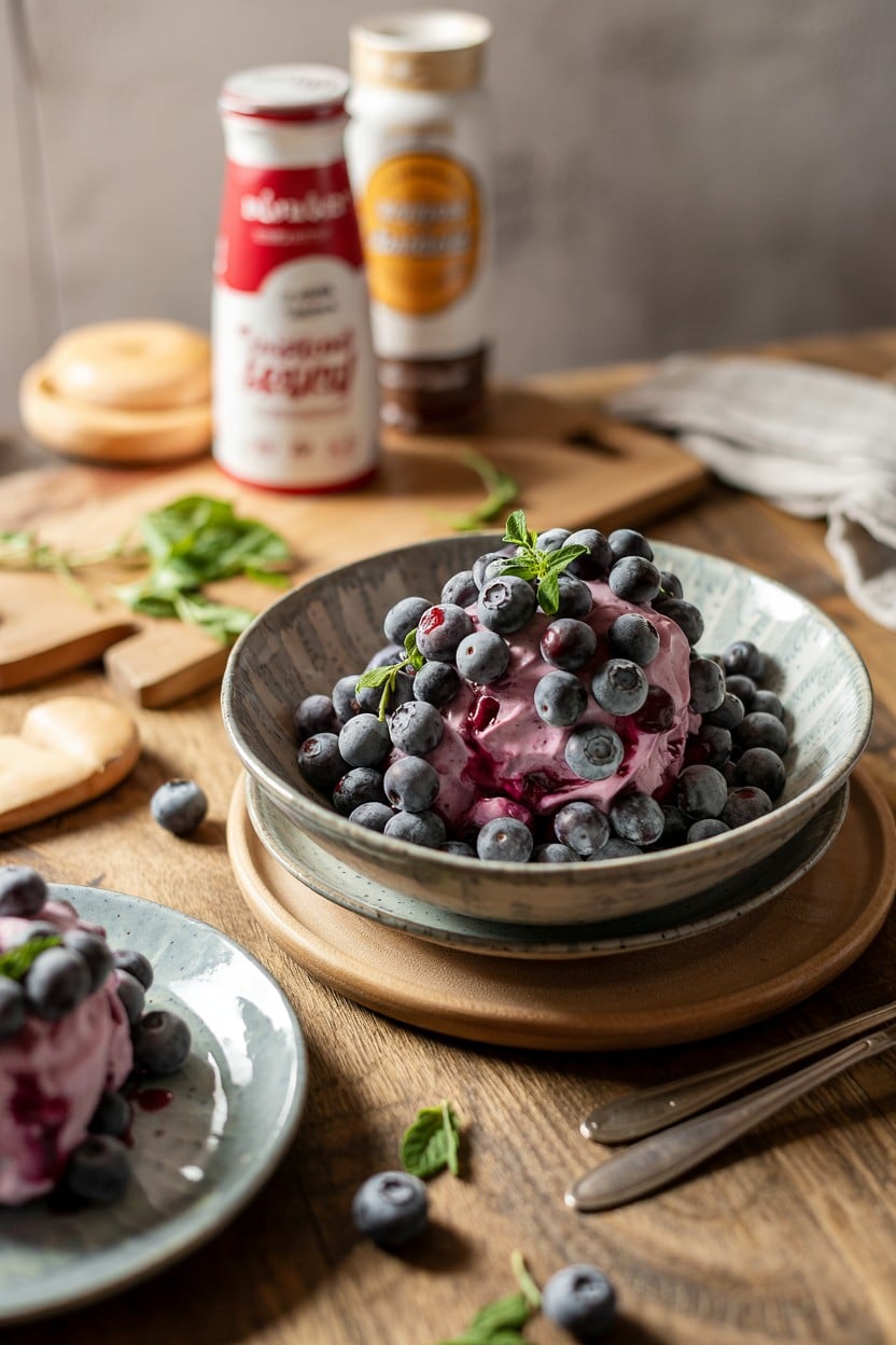 Frozen Yogurt Covered Blueberries