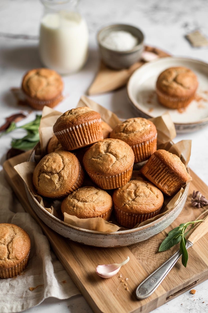 Whole Wheat Cinnamon Sugar Snickerdoodle Muffins