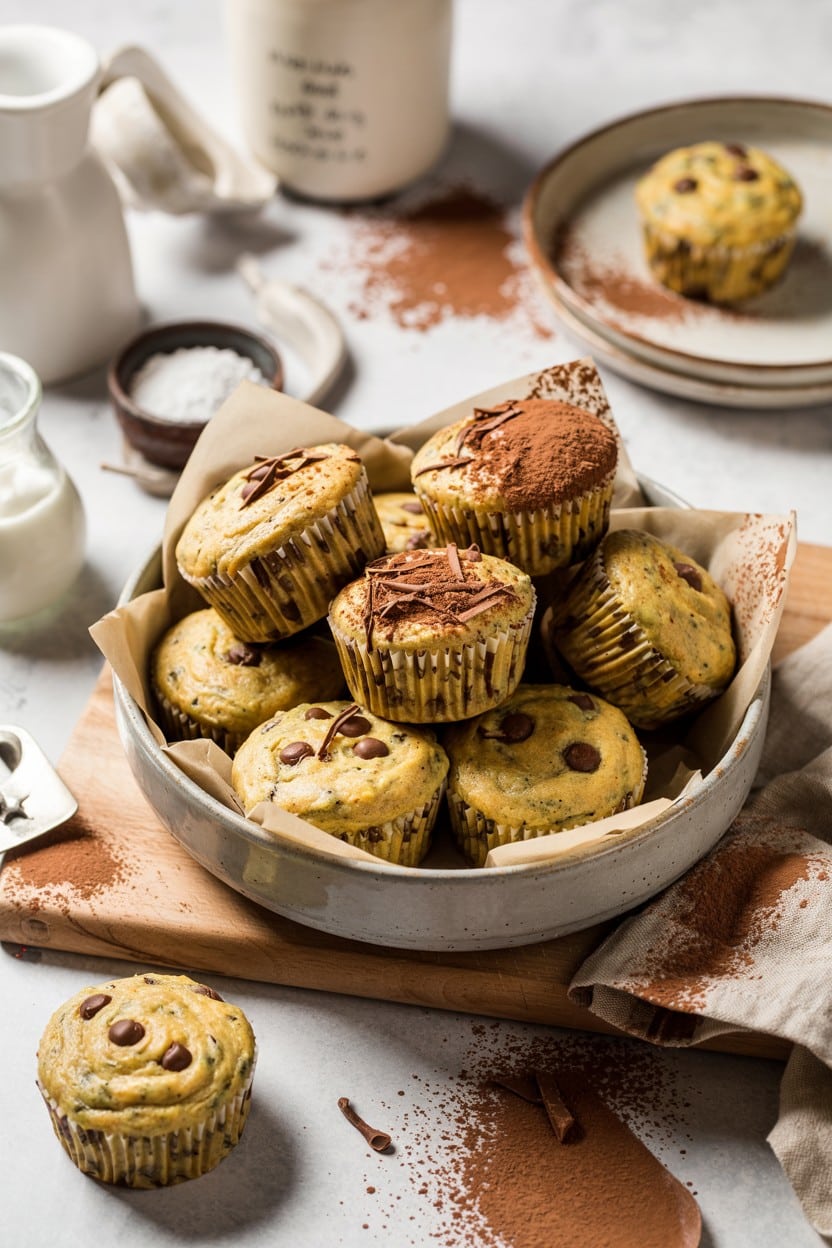 Mini Chocolate Chip Zucchini Muffins