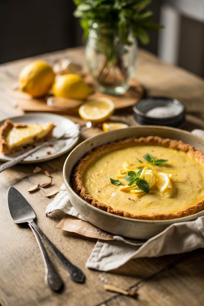 Lemon-Berry Tart with Almond Crust
