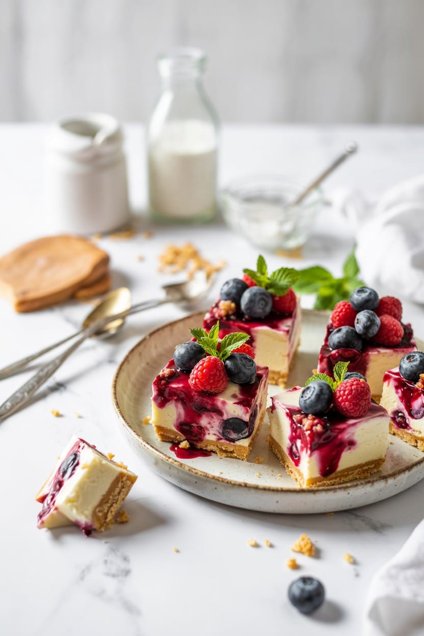No-Bake Berry Cheesecake Parfaits