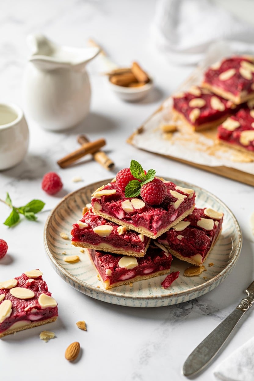 Raspberry Almond Bars