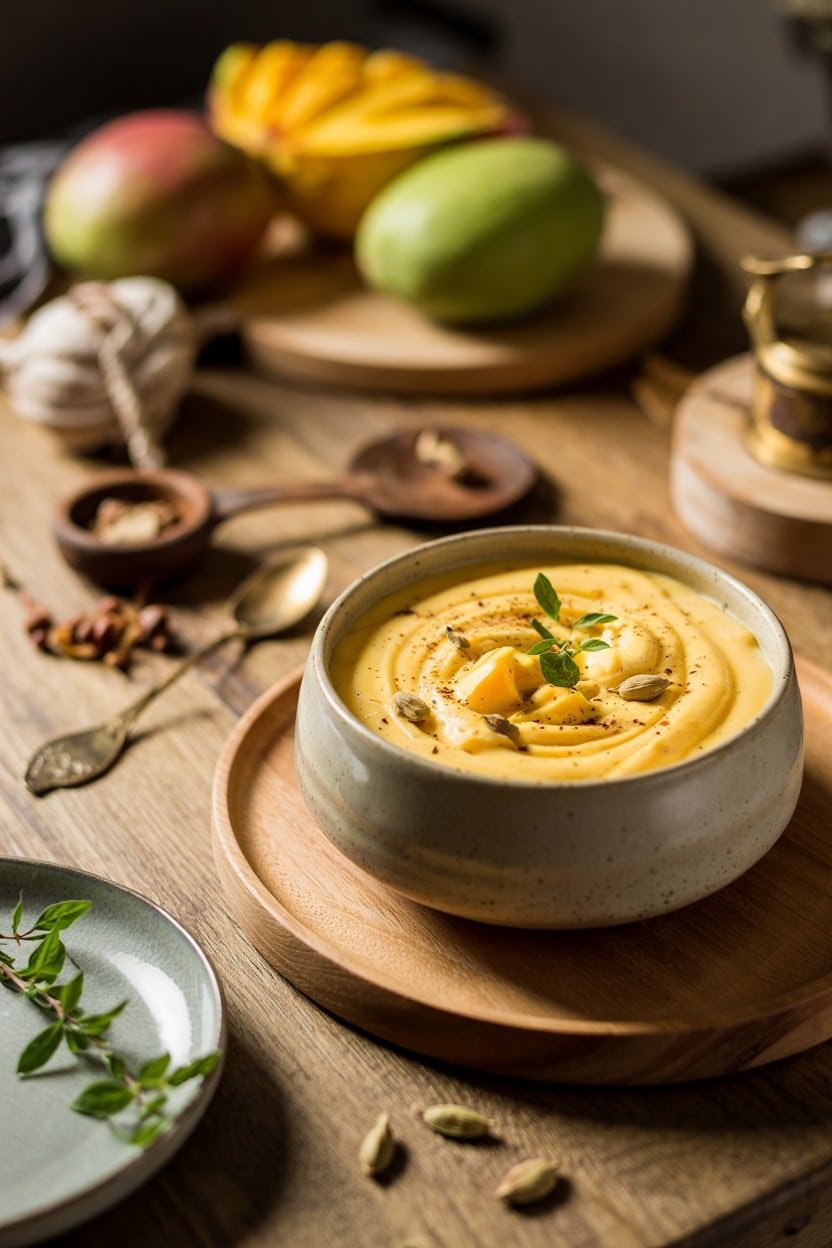 Mango Yogurt Mousse with Cardamom