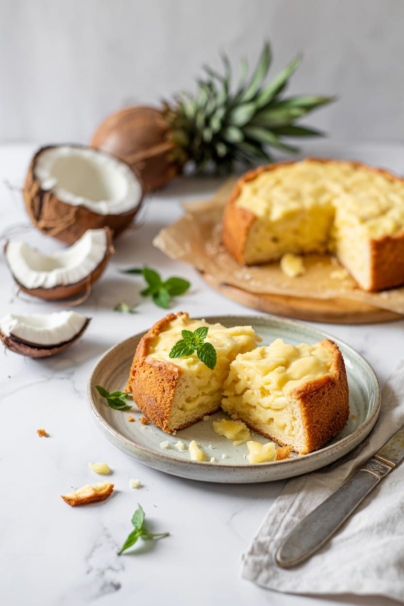 Coconut Pineapple Upside-Down Cake