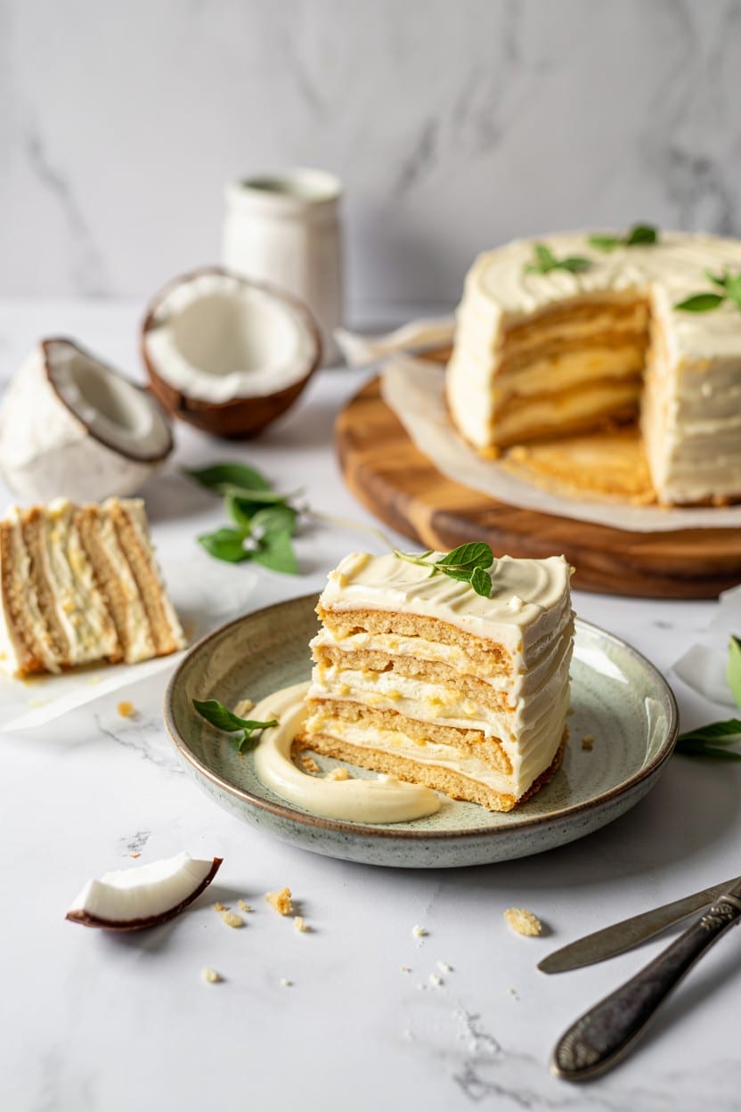 Rum-Soaked Coconut Tres Leches Cake