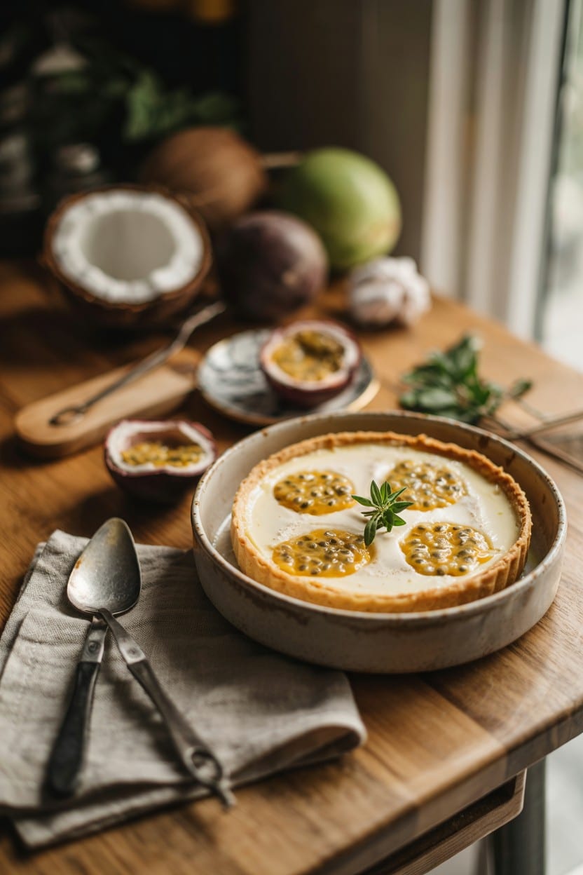 Coconut and Passion Fruit Tart