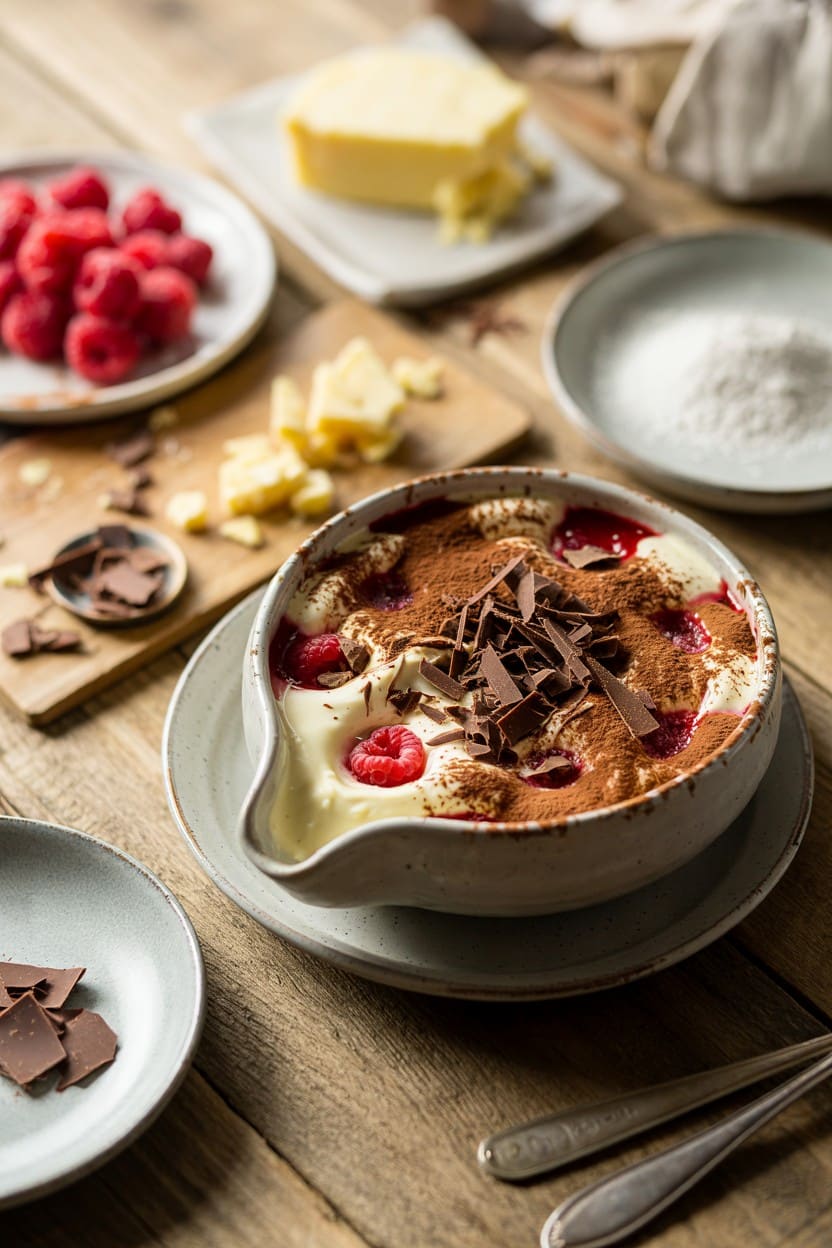 Raspberry and White Chocolate Layered Mousse