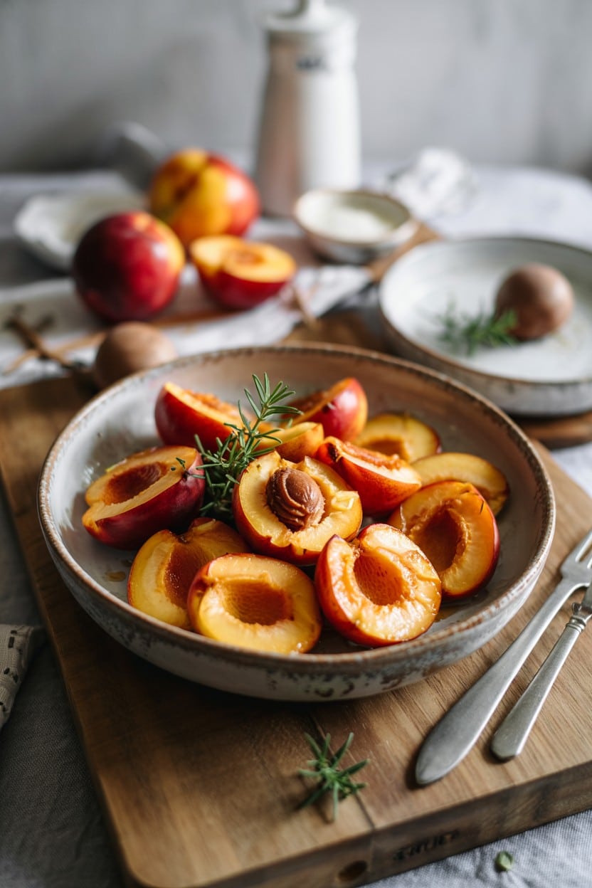 Honey Cinnamon Roasted Nectarines