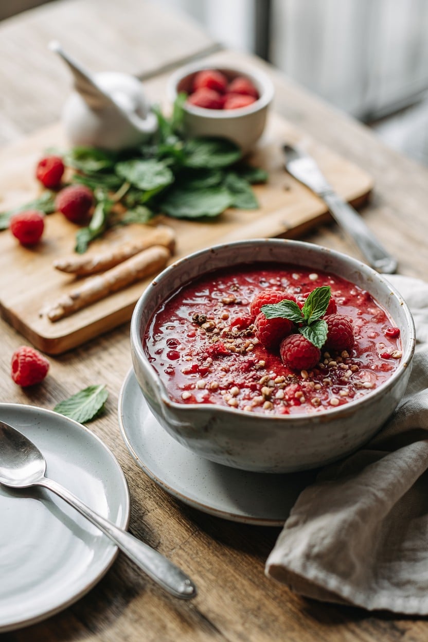 Raspberry Mint Smoothie Bowl