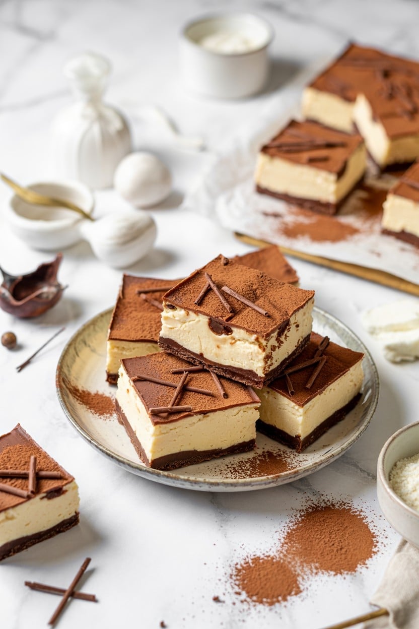 Classic No-Bake Chocolate Cheesecake Bars