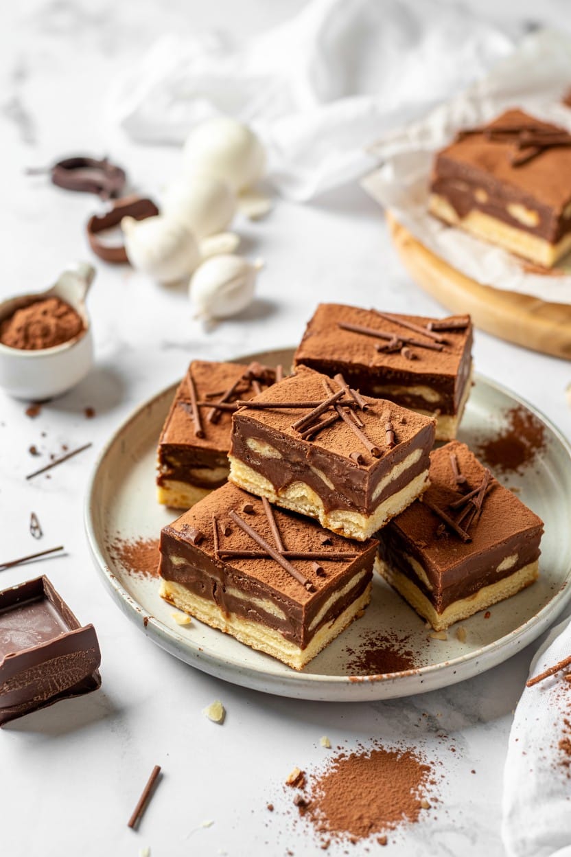 Chocolate C9clair Cake Bars