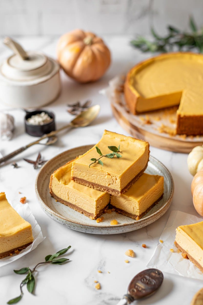 Pumpkin Spice Cheesecake Bars