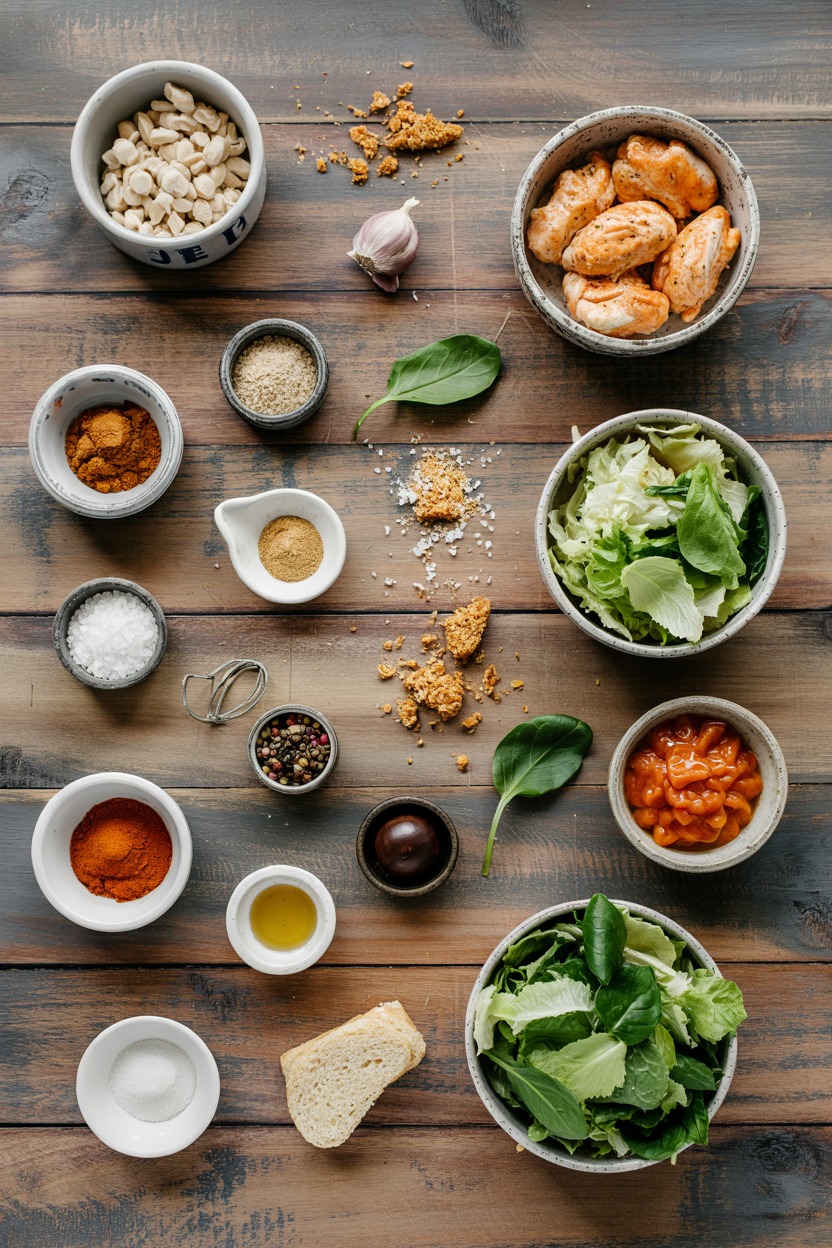 Buffalo Chicken Sliders Salad - ingredients