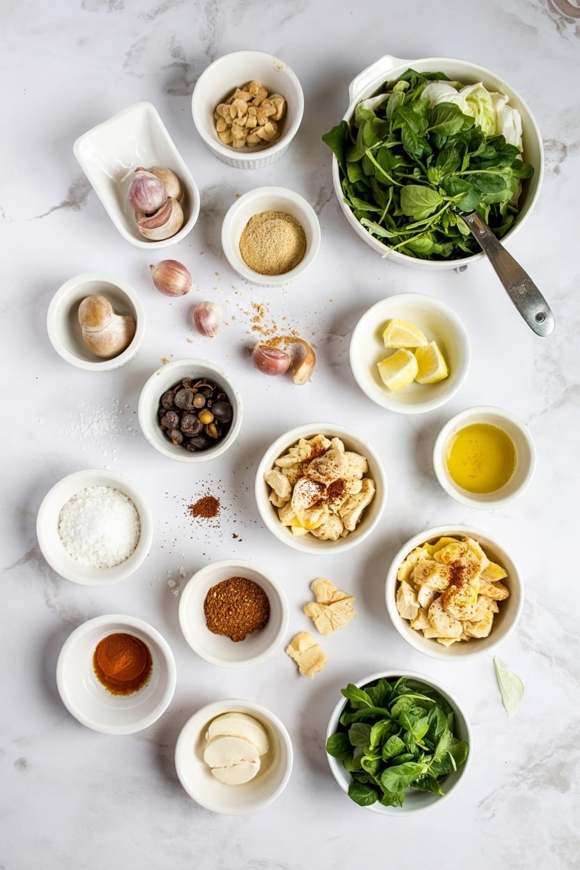 Chicken Pot Pie Pockets Salad - ingredients