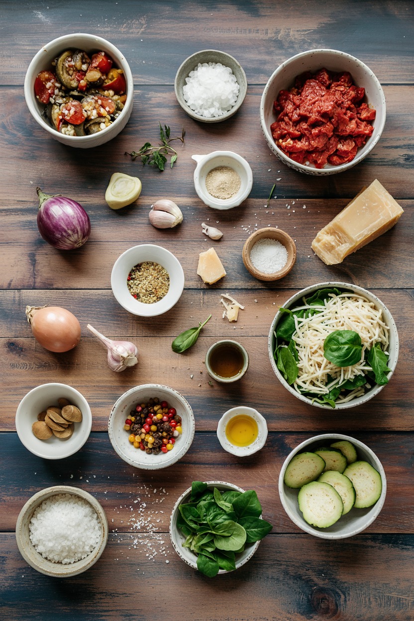 Eggplant Parmesan Salad Bowl - ingredients