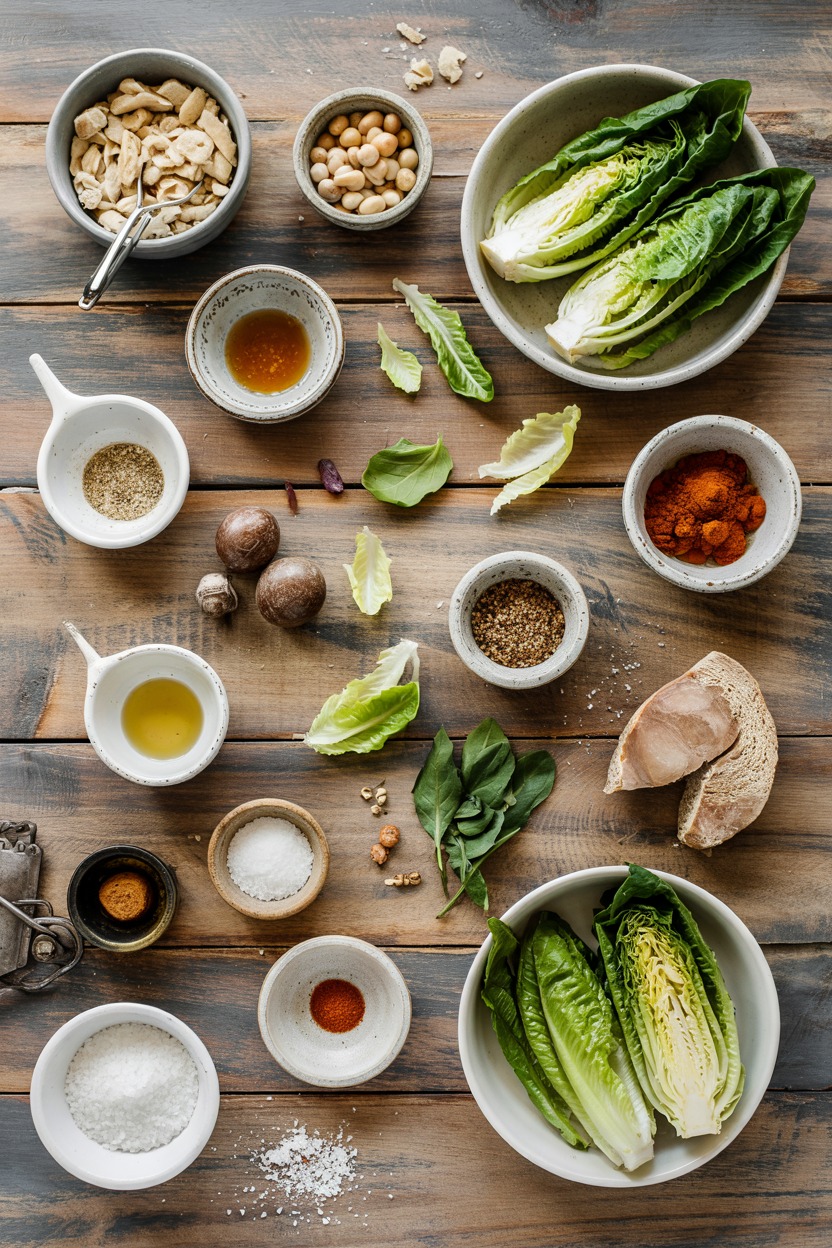 Grilled Romaine Caesar Wedge - ingredients