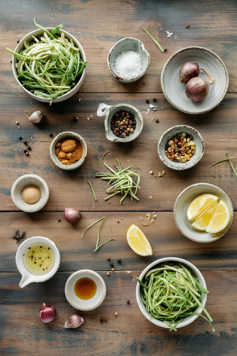 Shaved Asparagus Salad with Lemon Dressing - ingredients