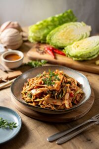 Spicy Kimchi Cabbage Salad - feature