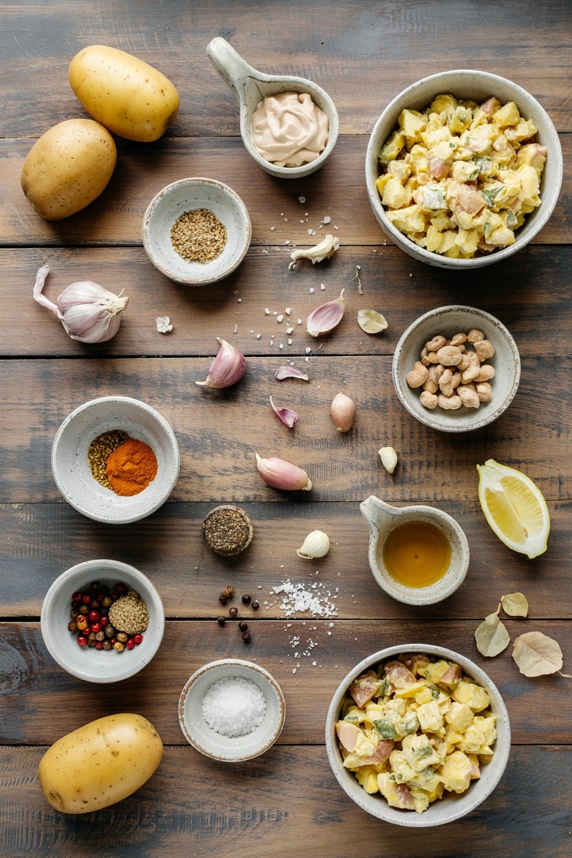 Warm Dijon Potato Salad - ingredients