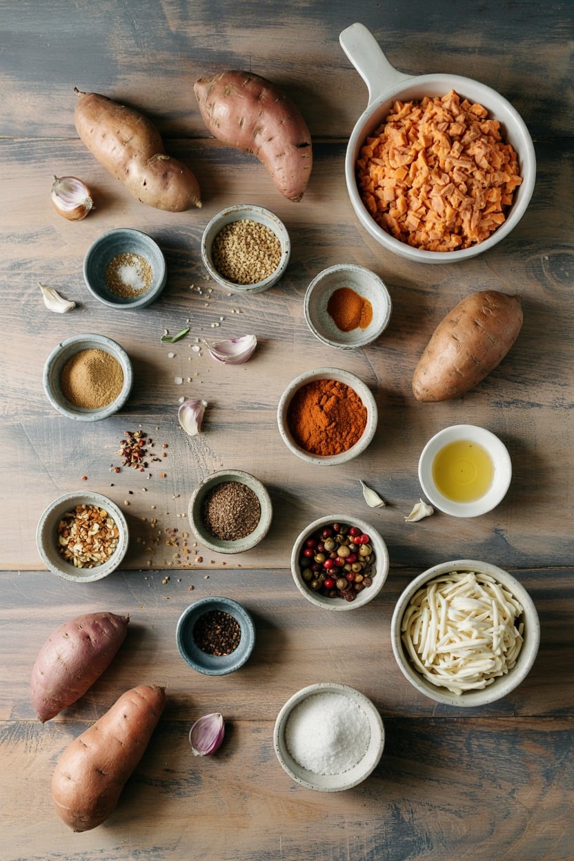 Warm Sweet Potato Salad - ingredients