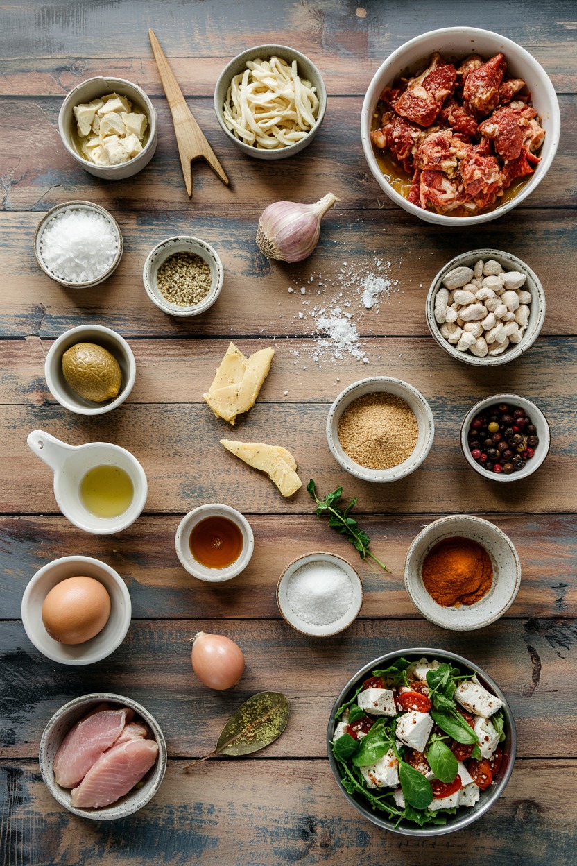 Pizza-Stuffed Chicken Salad - ingredients