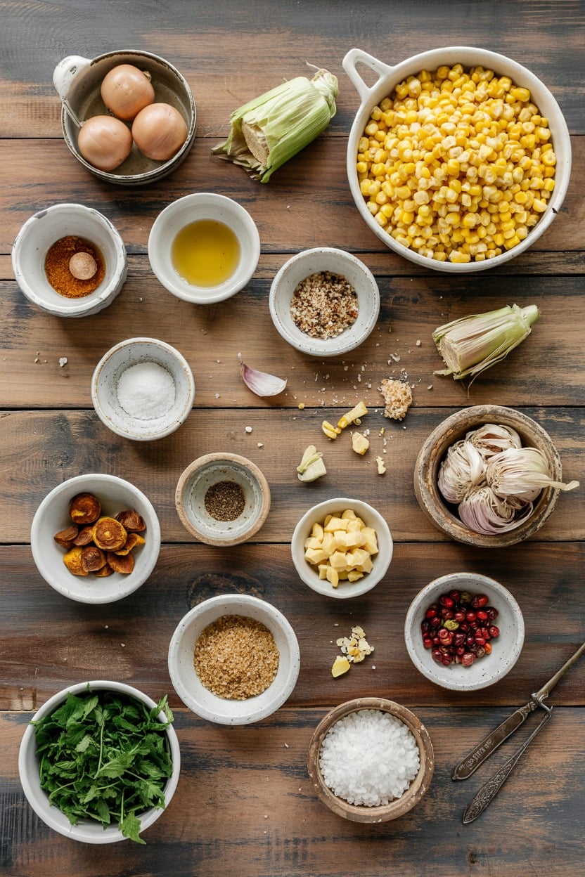 Warm Roasted Corn Salad - ingredients