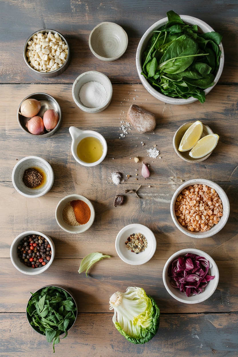 Warm Swiss Chard Salad - ingredients